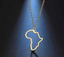 Load image into Gallery viewer, Africa Outline Necklace
