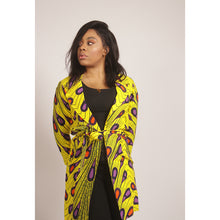 Load image into Gallery viewer, Yellow and Purple African Print Jacket
