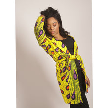 Load image into Gallery viewer, Yellow and Purple African Print Jacket
