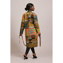 Load image into Gallery viewer, Brown and Green African Print Jacket

