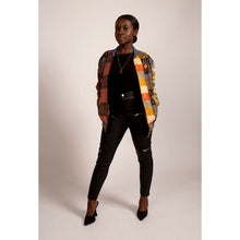 Load image into Gallery viewer, Black and Brown African Print Jacket
