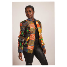 Load image into Gallery viewer, Black and Brown African Print Jacket
