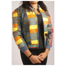 Load image into Gallery viewer, Brown and Yellow African Print Jacket
