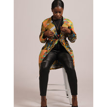 Load image into Gallery viewer, Brown and Green African Print Jacket
