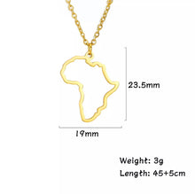Load image into Gallery viewer, Africa Outline Necklace
